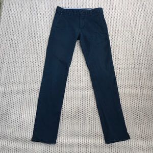Zara Man Basic Collection Navy Straight Leg Pants